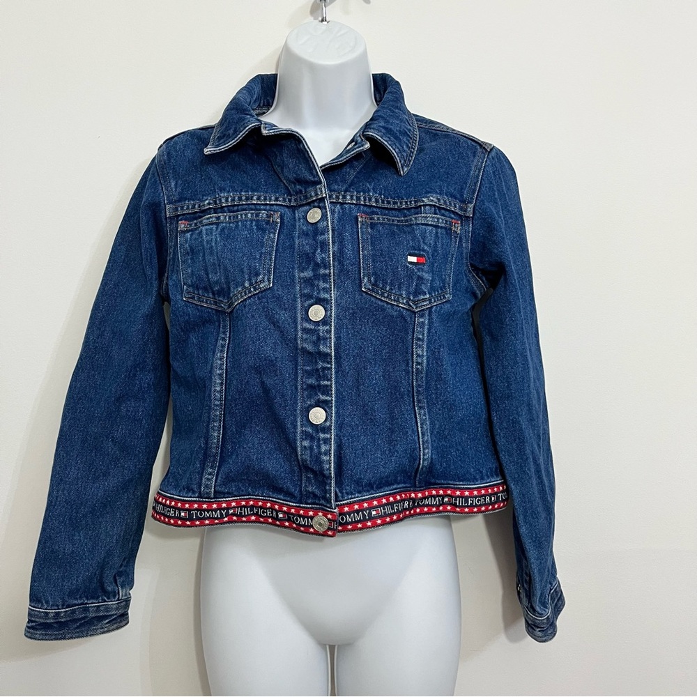 Denim Jean Jacket by Tommy Hilfiger is in excellent condition. Size large